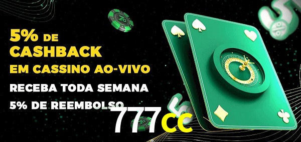 Promoções do cassino ao Vivo 777cc